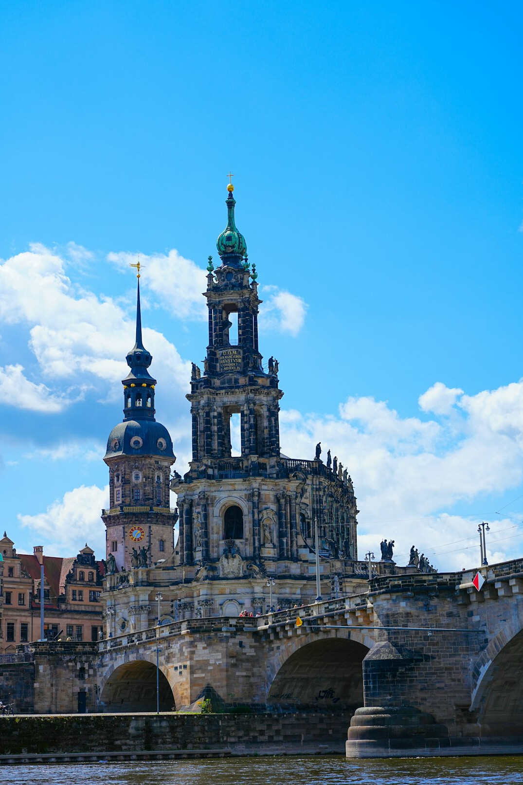 Baroque skyline along the river Elbe in Dresden